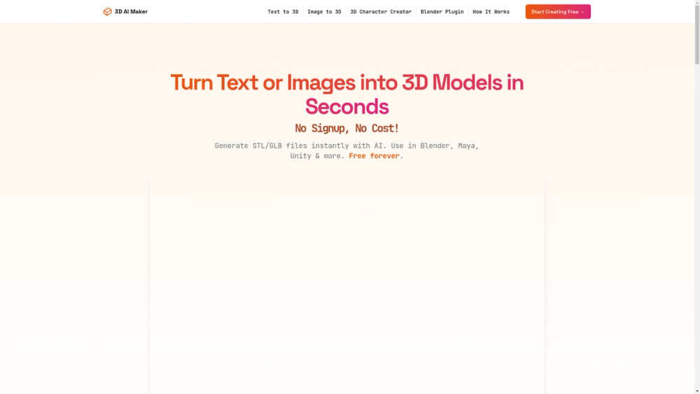 image of 3D AI Maker