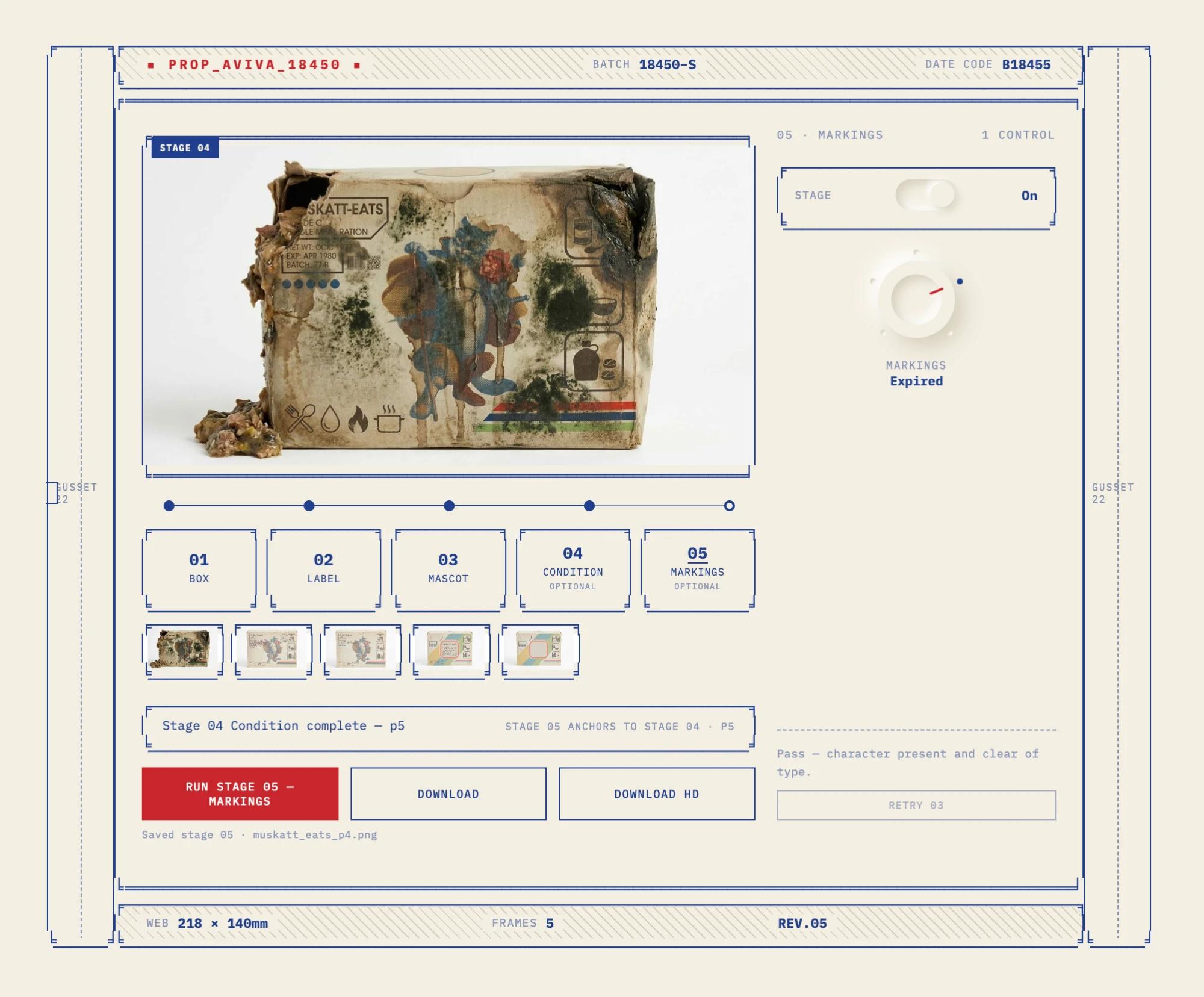 Prop Bible tool, stage 04 condition pass