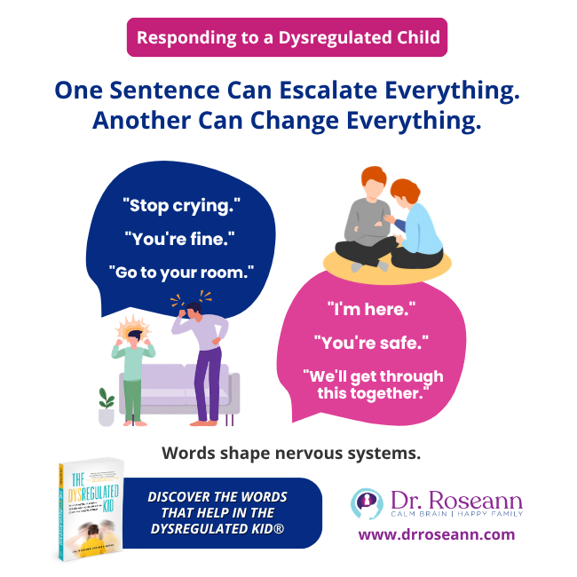 The Dysregulated Kid® book graphic: words-shape-nervous-systems.