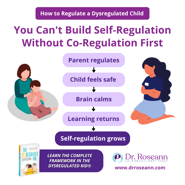 The Dysregulated Kid® book graphic: co-regulation-first.