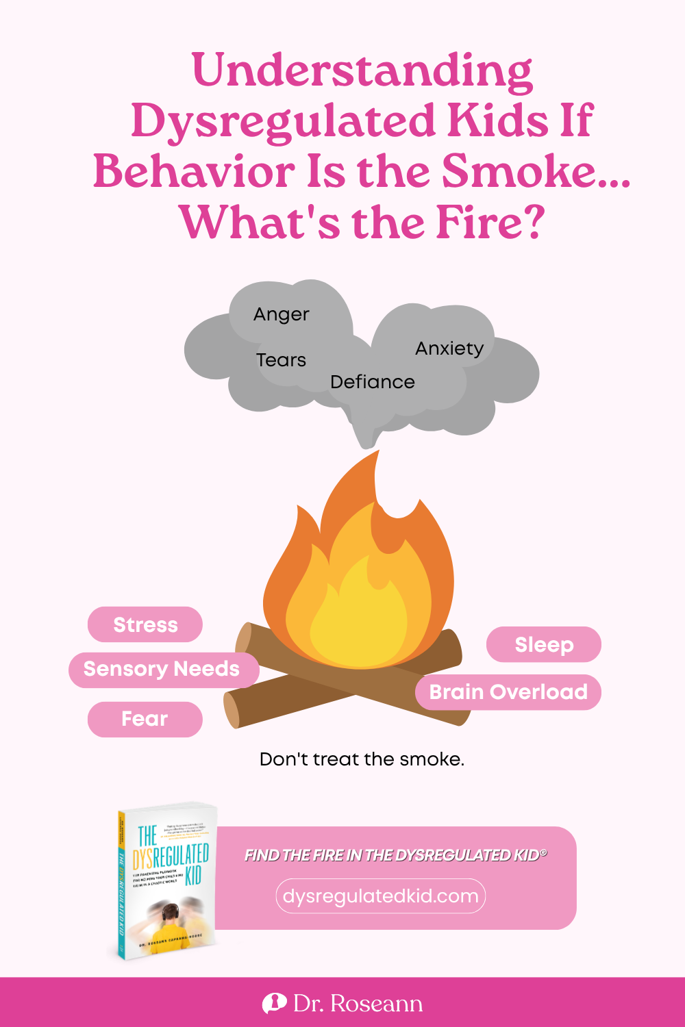 The Dysregulated Kid® infographic: if behavior is the smoke, what is the fire?