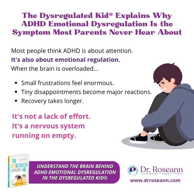 Emotional Dysregulation Symptoms graphic for The Dysregulated Kid®