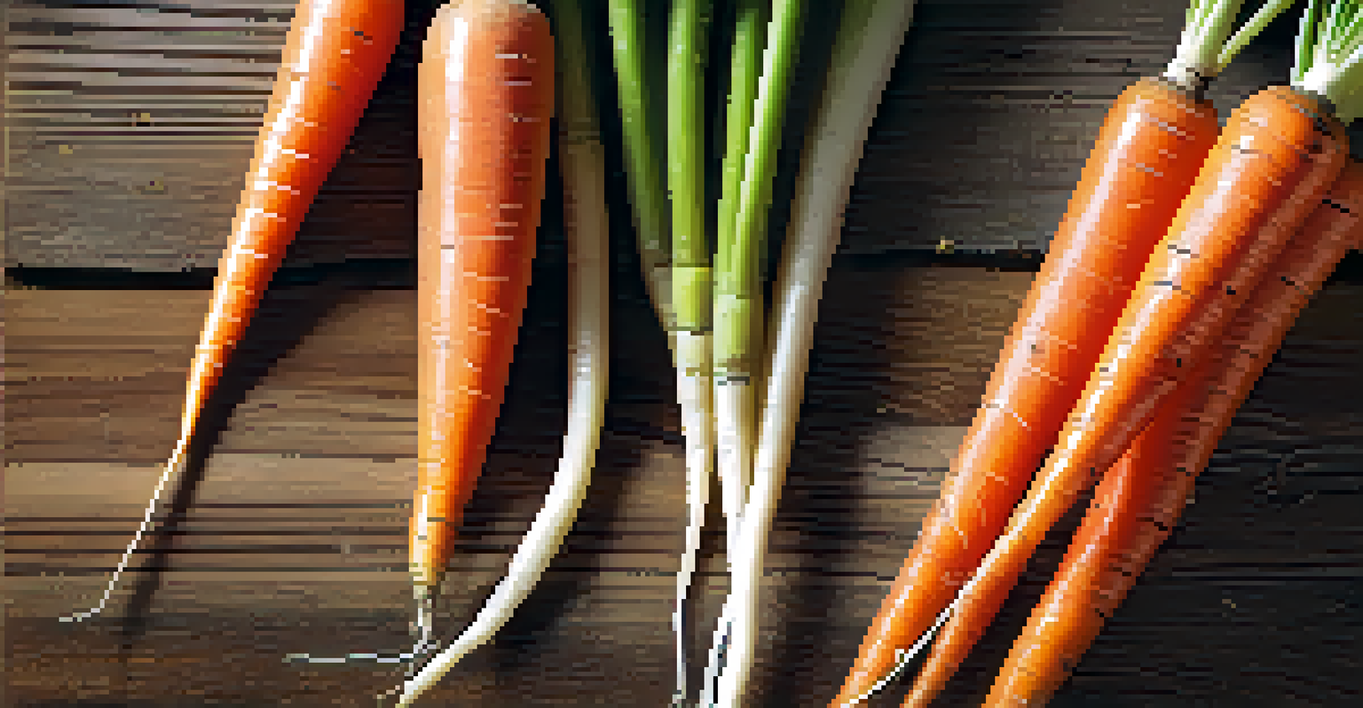 A split image showing raw carrots on the left and sautéed cooked carrots on the right, highlighting their texture and color differences.