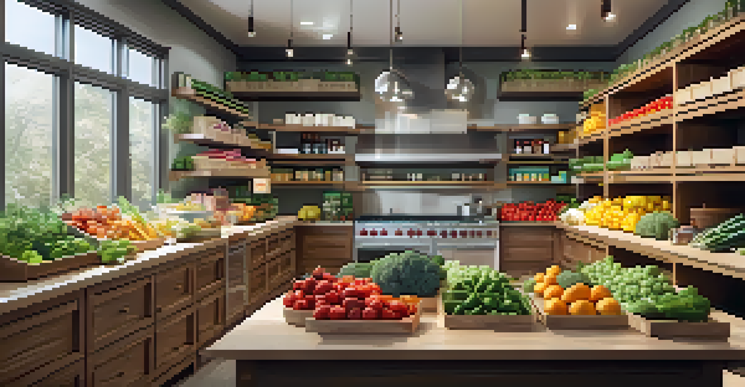 A seasonal pantry with fresh produce and specialty ingredients, arranged in clear containers.