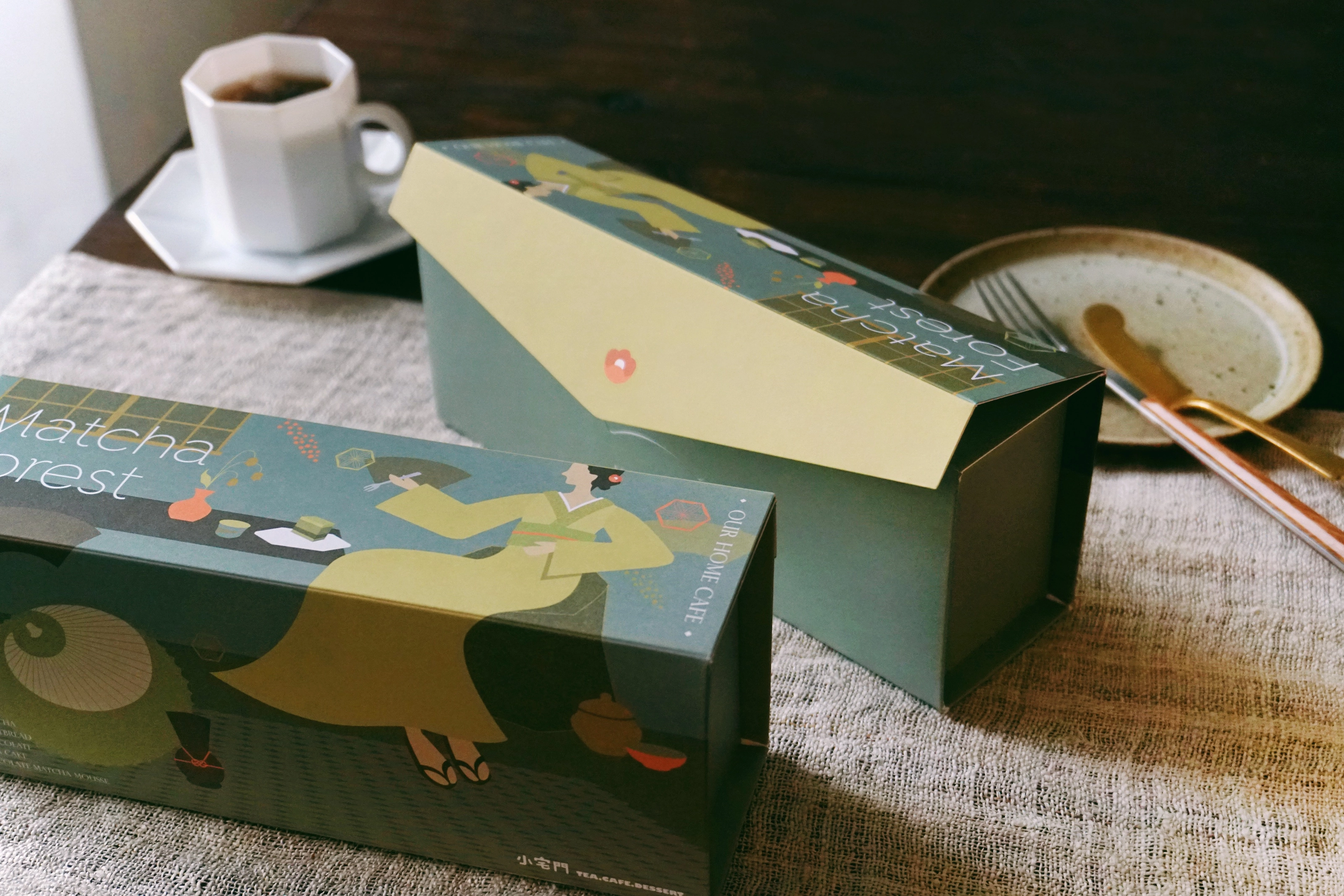 小宅門咖啡－ Matcha Forest & Not Tiramisu 蛋糕包裝