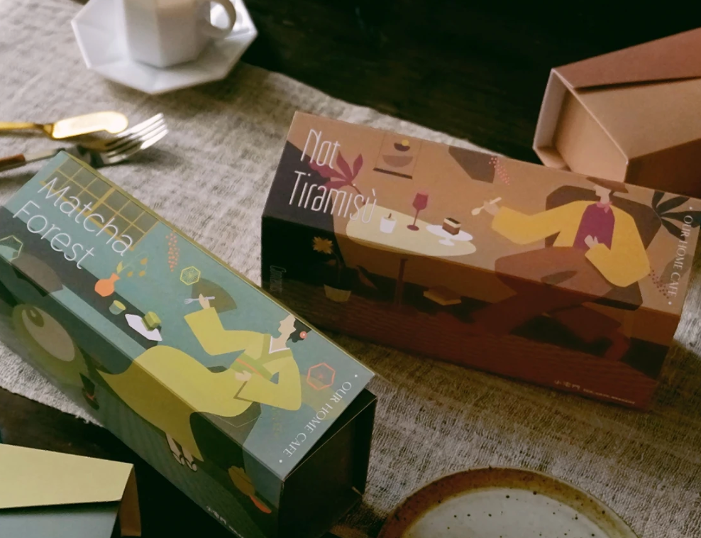 小宅門咖啡－ Matcha Forest & Not Tiramisu 蛋糕包裝