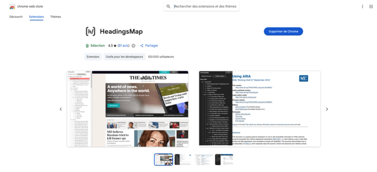 Aperçu HeadingsMap