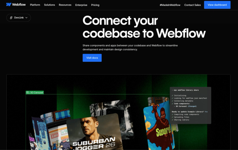 Aperçu Webflow DevLink