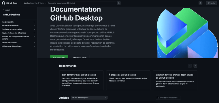 Aperçu GitHub Desktop