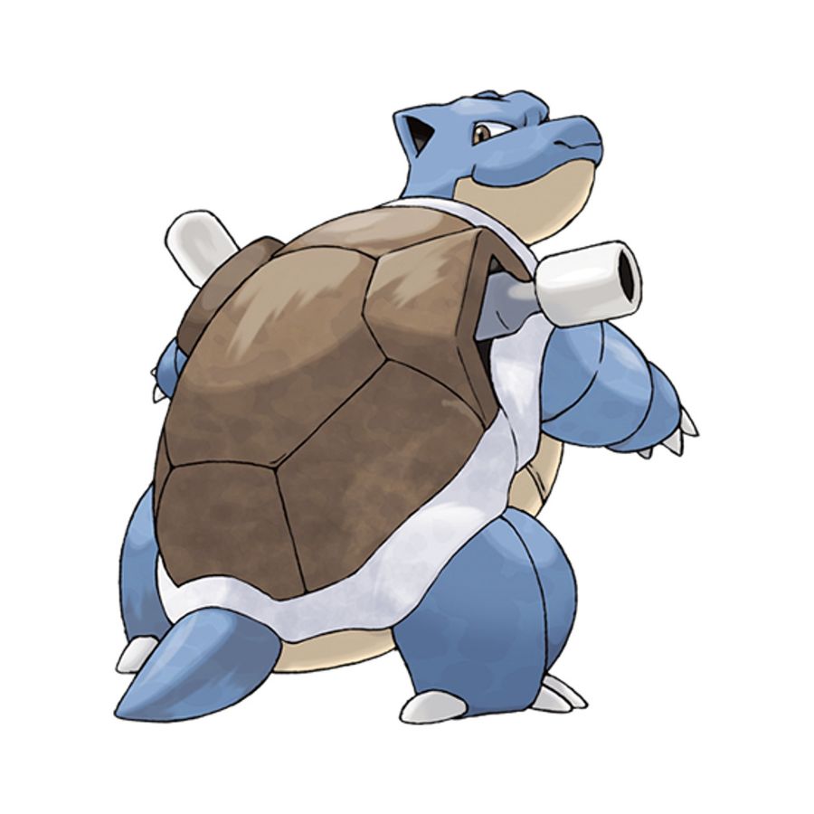 Tortank, le stade final : carapace massive et deux canons d'eau aux épaules