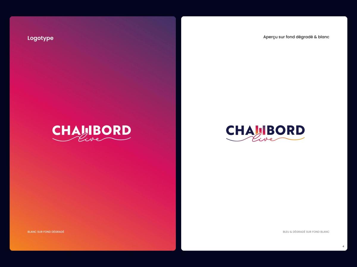 Le logotype Chambord Live dans la charte graphique d'origine