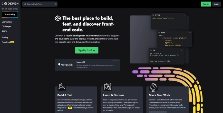 Aperçu CodePen
