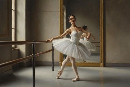 Baletka 3 – portrét na plátne podľa fotografie