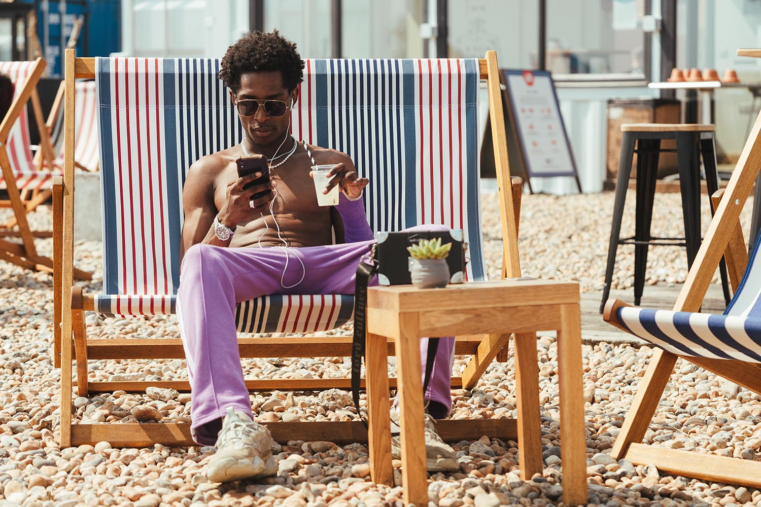 Beachside DJ in the sunshine