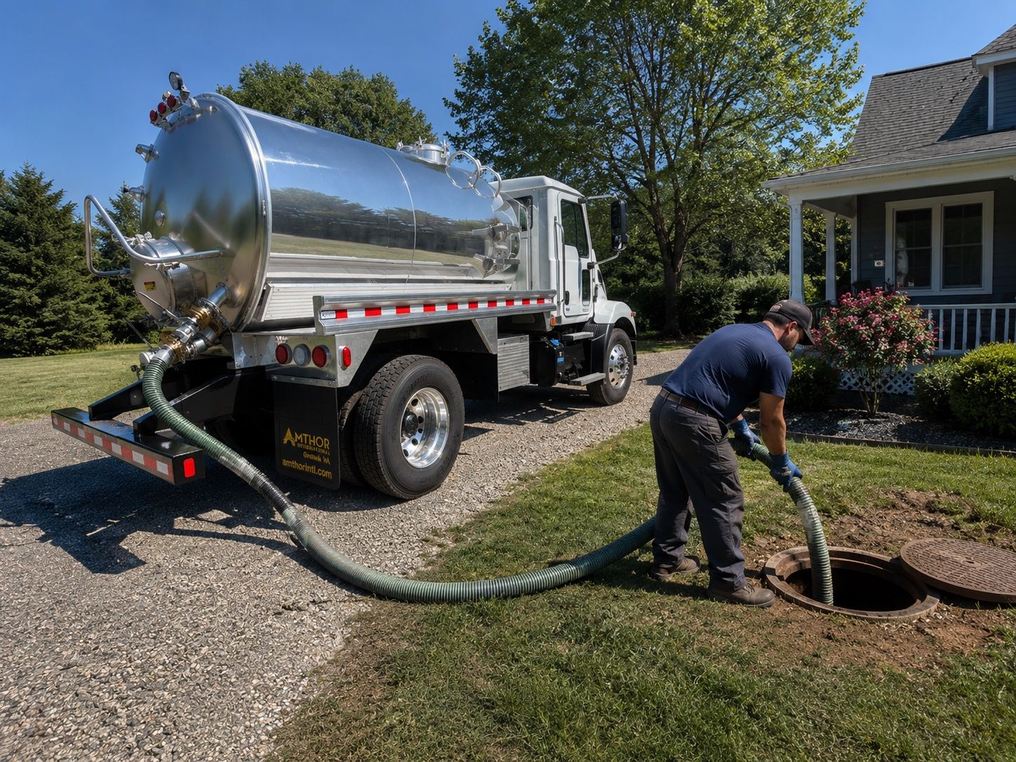 Amthor septic vacuum tanker truck