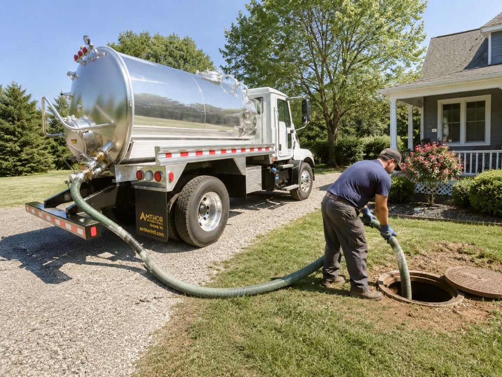 Amthor vacuum truck for septic and environmental service