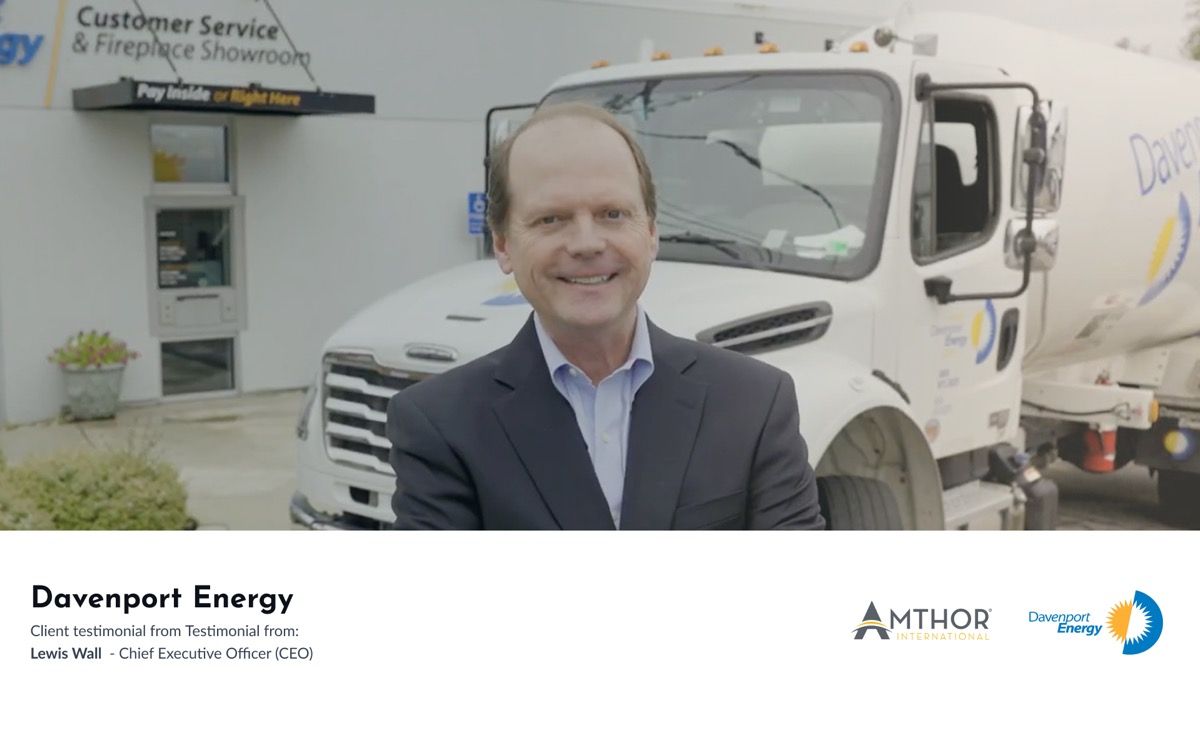 Davenport Energy CEO video testimonial for Amthor International