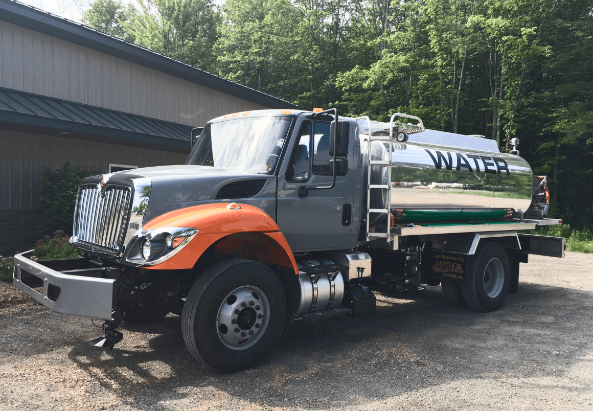 Why are water tanker trucks essential for construction and mining operations?