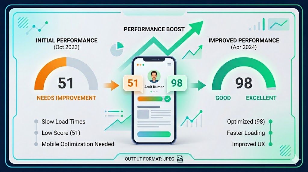 How I Improved Mobile Lighthouse Performance on My Portfolio Without Killing the Visual Experience