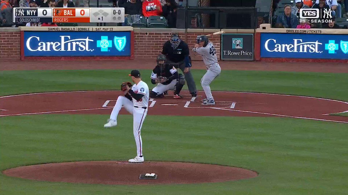 @MLB on X: Paul Goldschmidt homers on the first pitch of the game!