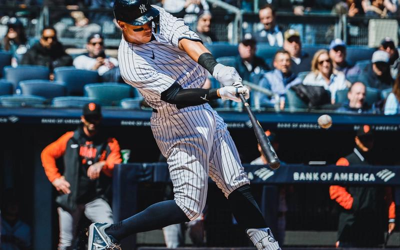 Judge hits a first-inning home run.