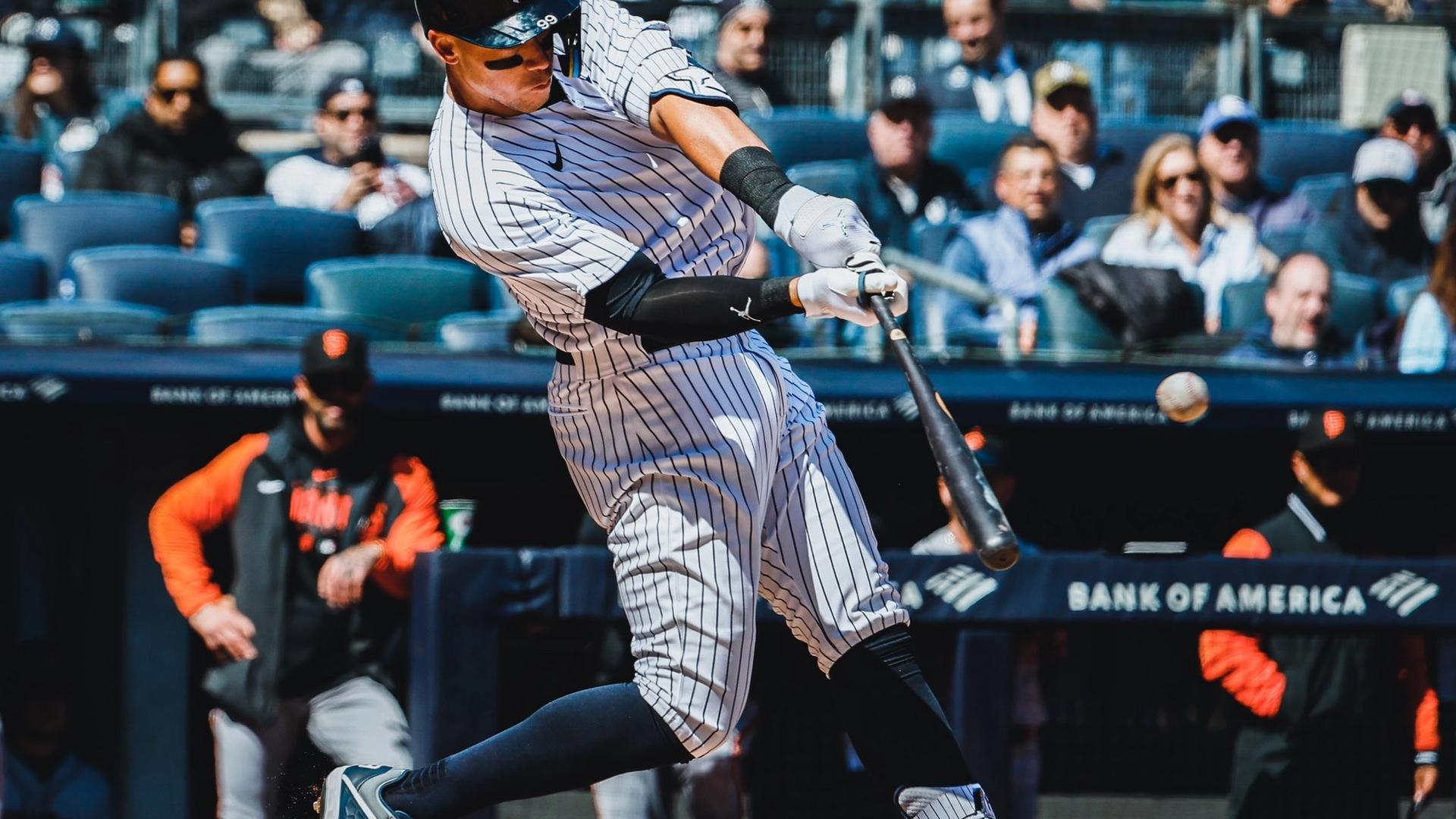 Judge hits a first-inning home run.