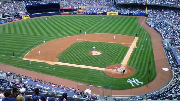 Yankee Stadium during a 2014 day game