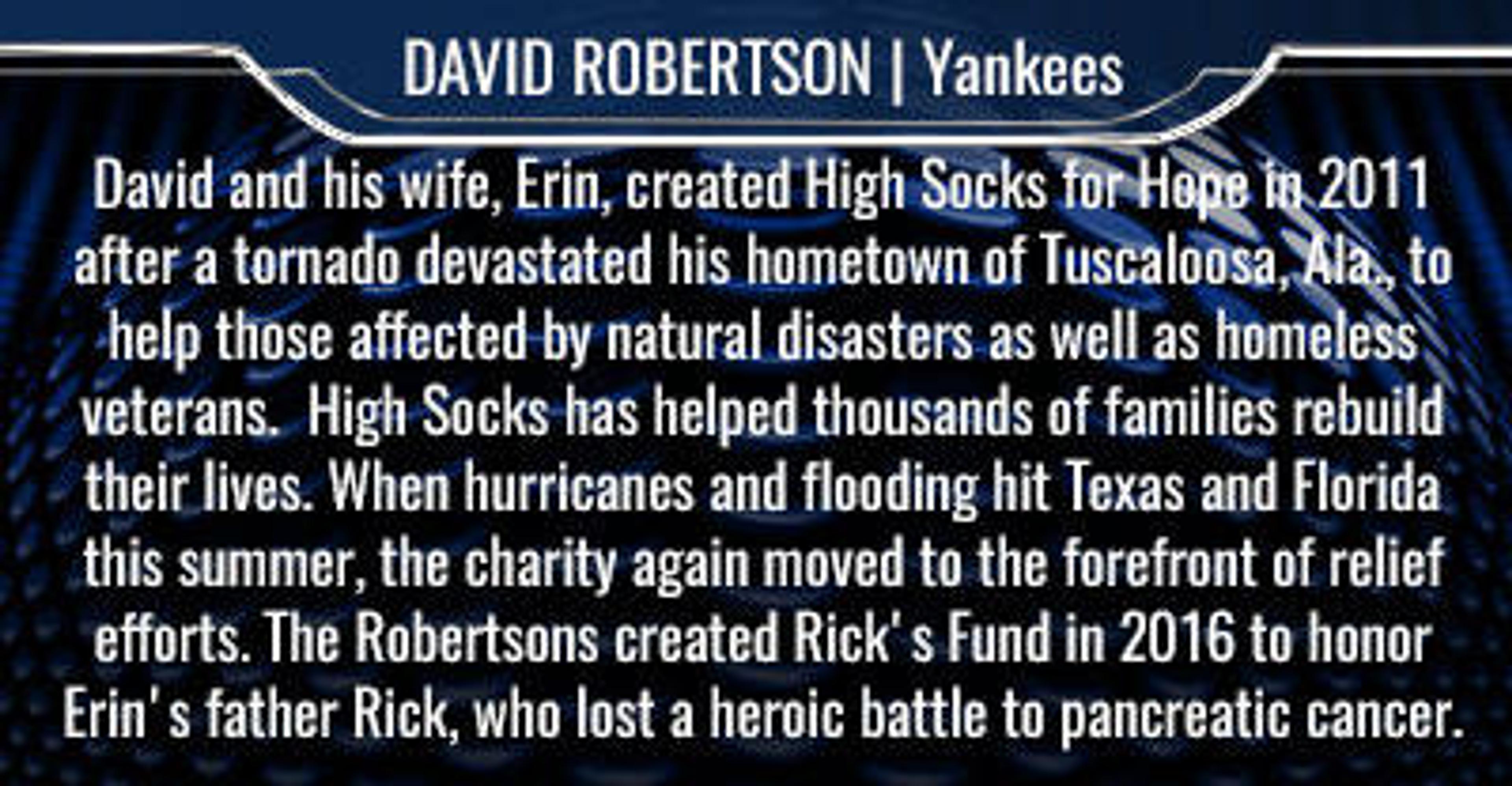 David Robertson nominated for Marvin Miller Man of the Year award