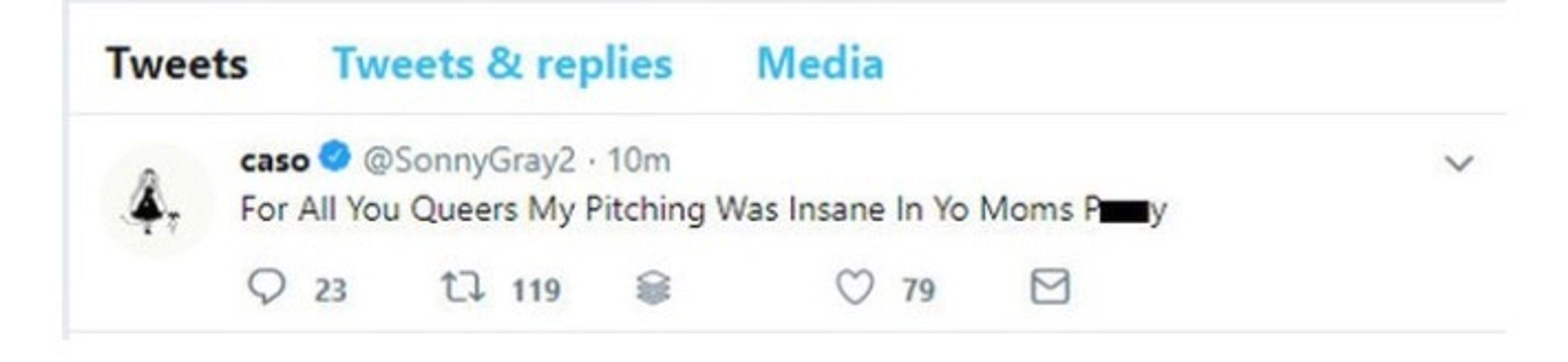 Sonny Gray's Twitter account reportedly hacked