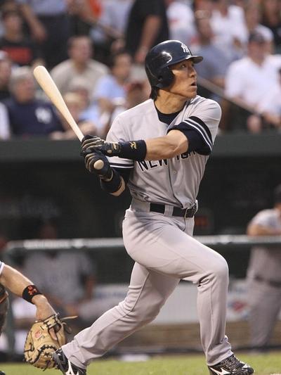 Hideki Matsui in baseball uniform