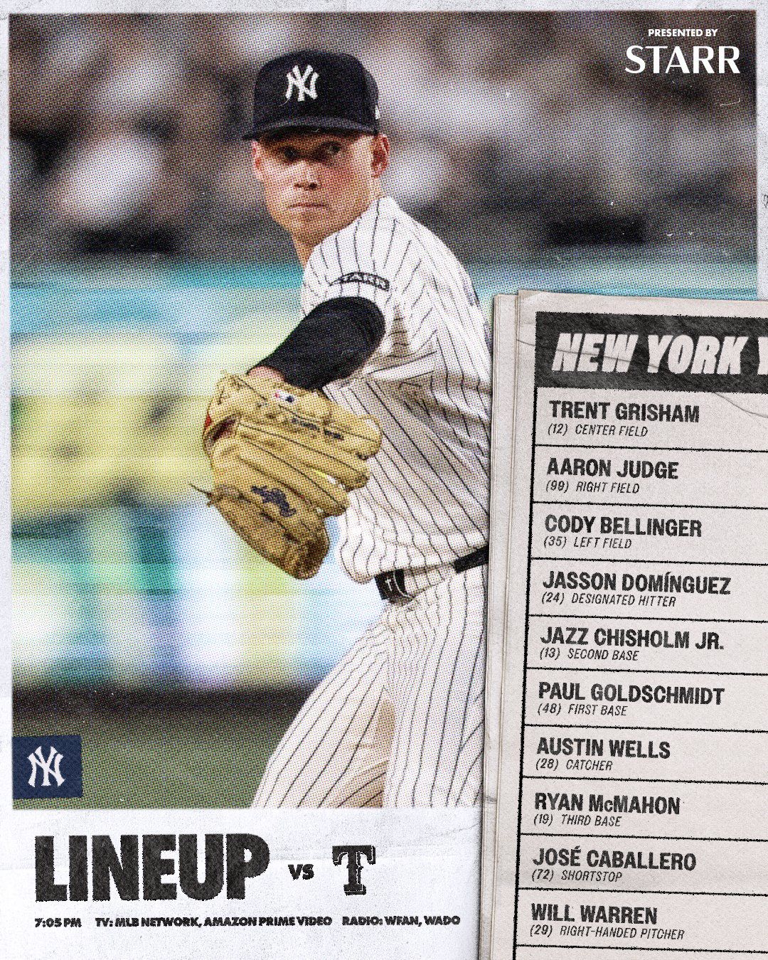 @Yankees on X: Will Warren's First Stumble Hands Eovaldi and the Rangers a Series Tie