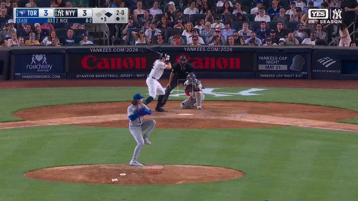 @MLB on X: Ben Rice rocks a go-ahead 2-run homer!