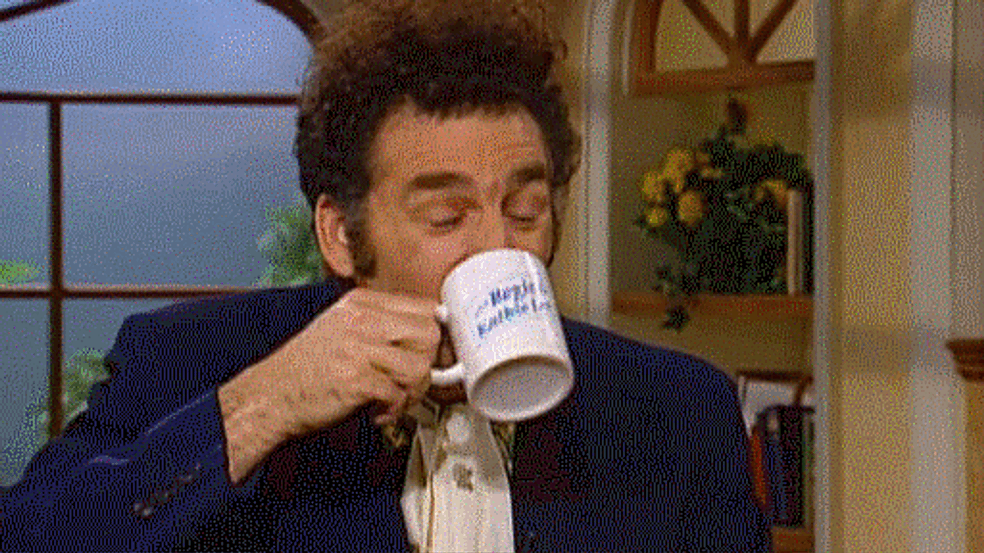 Kramer coffee gif