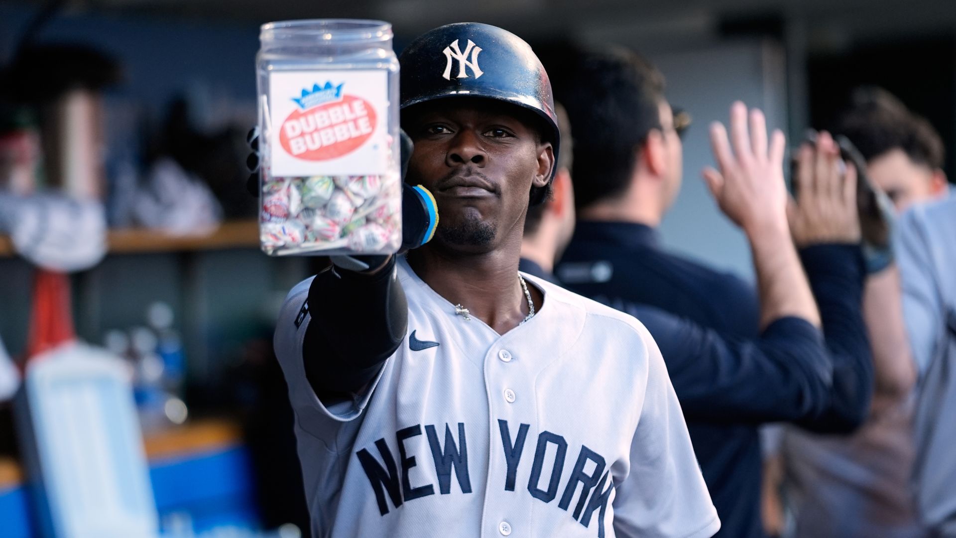 Call him 'Lollipop Kid'! Jazz slugs go-ahead HR, gives candy jar camera time
