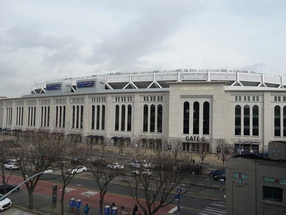 Yankee Stadium and the IRT subway entrance, March 2019
