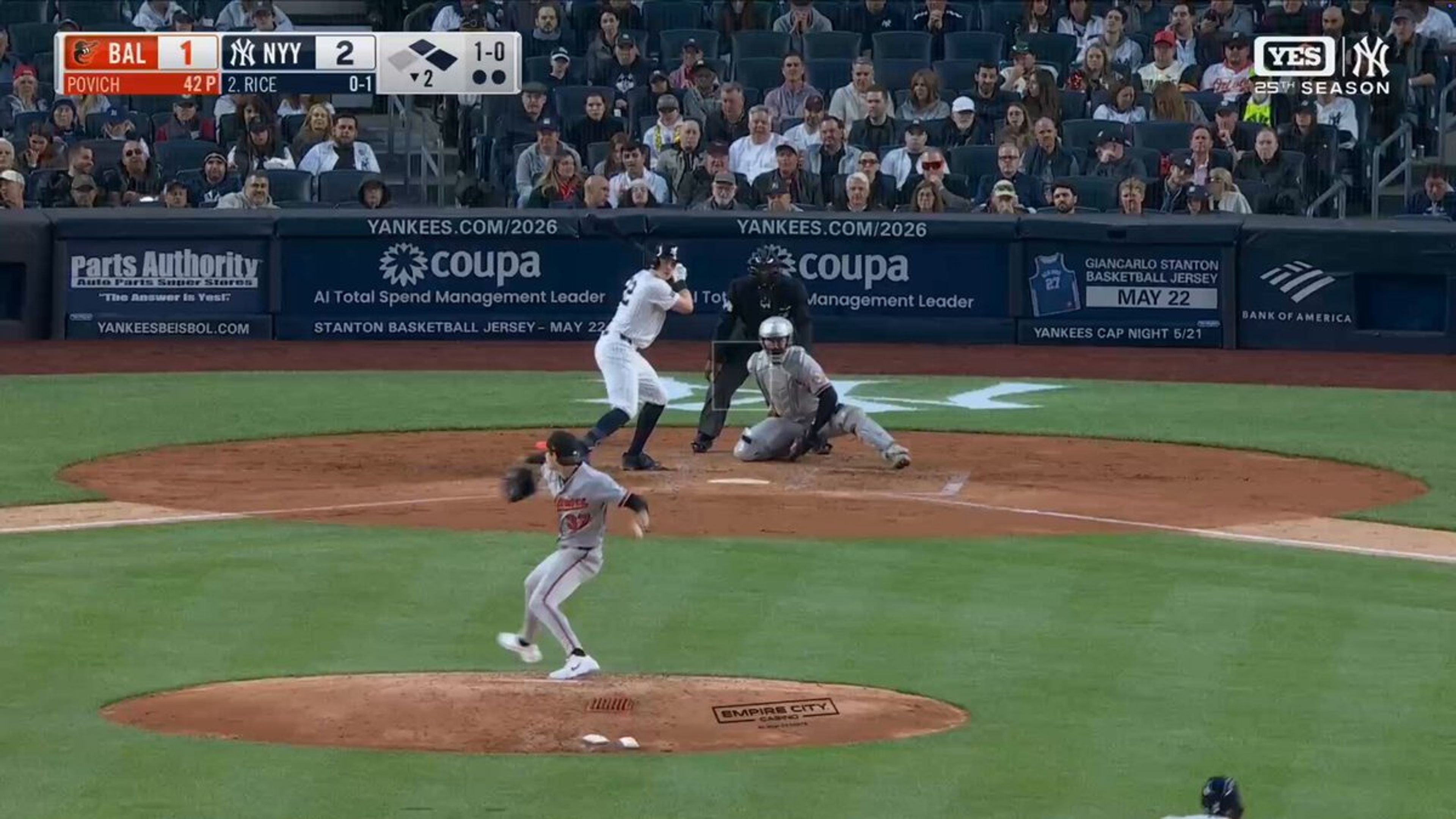 @snyyankees on X: RICE RICE BABY! BEN RICE WITH A THREE-RUN BLAST!