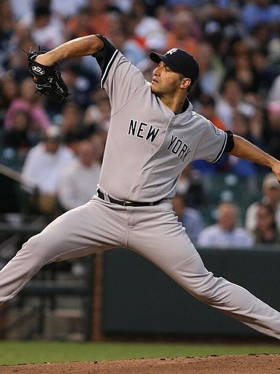 Andy Pettitte in baseball uniform