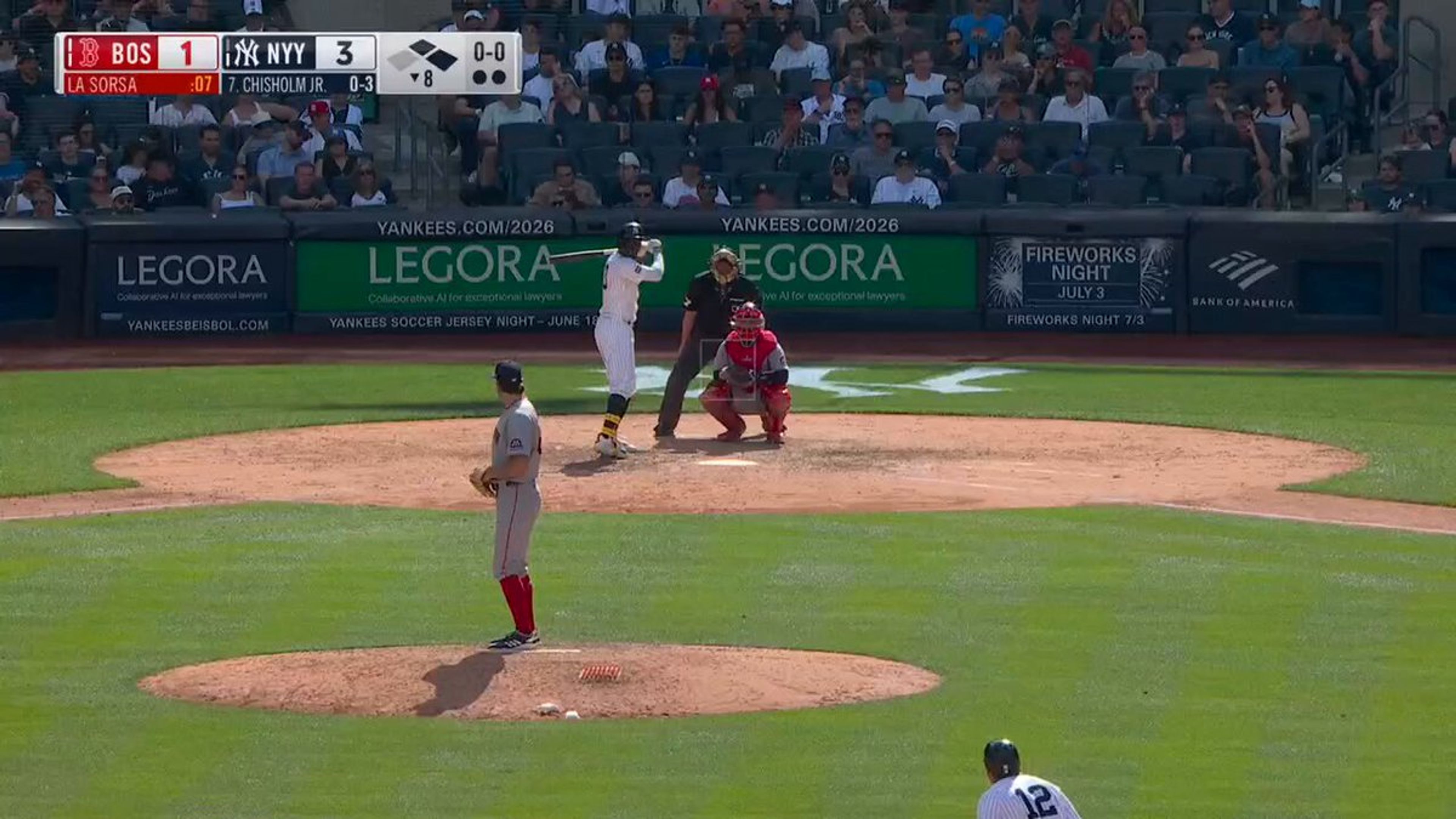 @TalkinYanks on X: JAZZ CHISHOLM JR. BLOWS IT OPEN WITH A THREE-RUN HOME RUN