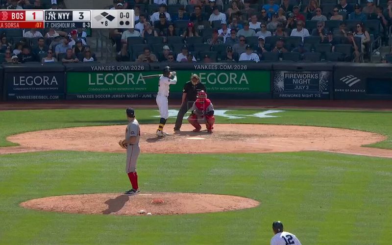 @TalkinYanks on X: JAZZ CHISHOLM JR. BLOWS IT OPEN WITH A THREE-RUN HOME RUN
