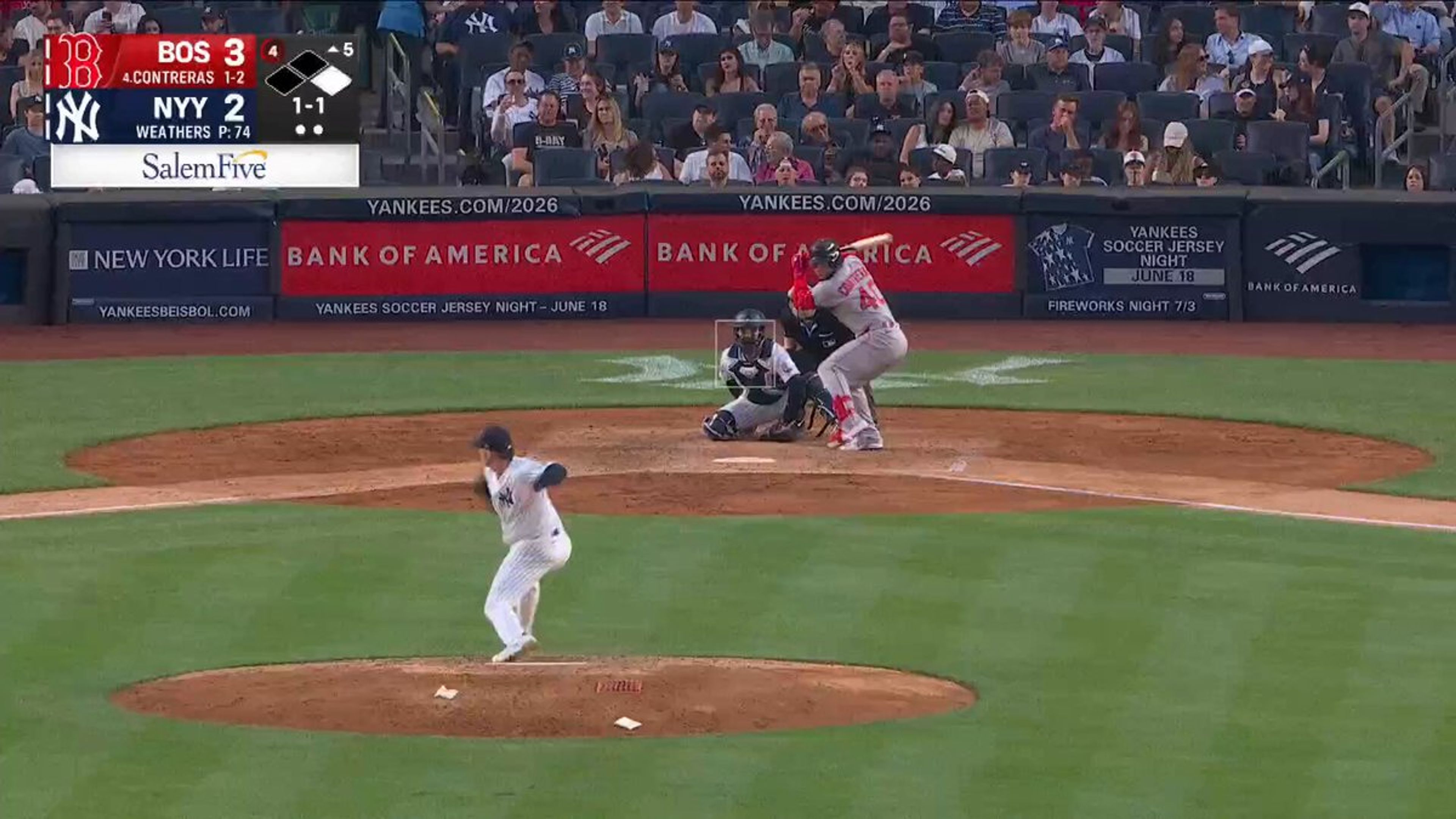 @MLB on X: Willson Contreras DESTROYS one deep into the night 😮