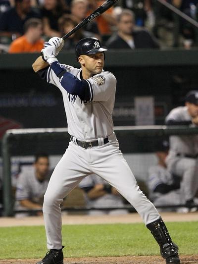 Derek Jeter in baseball uniform