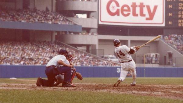 Reggie Jackson at bat at Yankee Stadium
