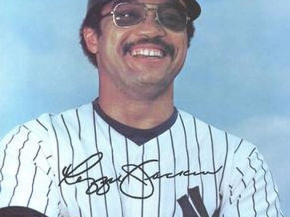Reggie Jackson in New York Yankees uniform, 1981