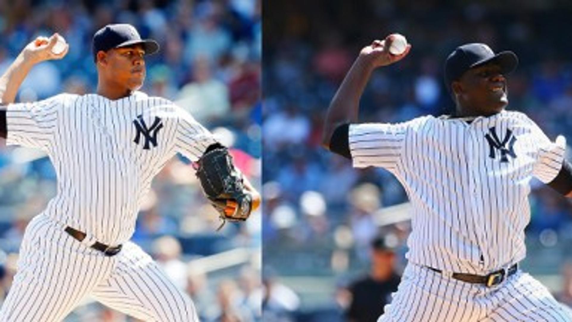 in action against the at Yankee Stadium on September 6, 2015 in the Bronx borough of New York City. The Yankees defeated the Rays 6-4.