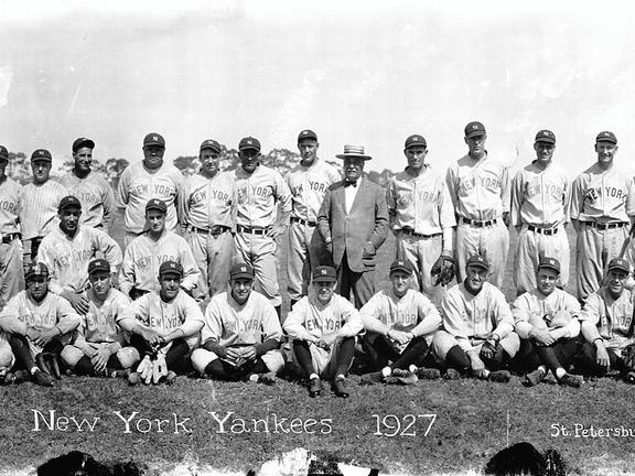 The 1927 New York Yankees team photo -- Murderers Row