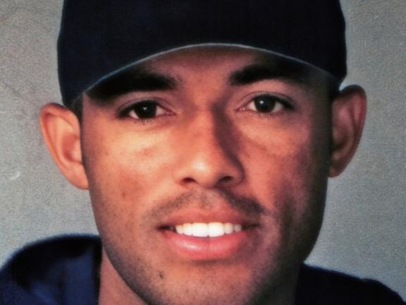 Mariano Rivera in the Yankee dugout, September 1999