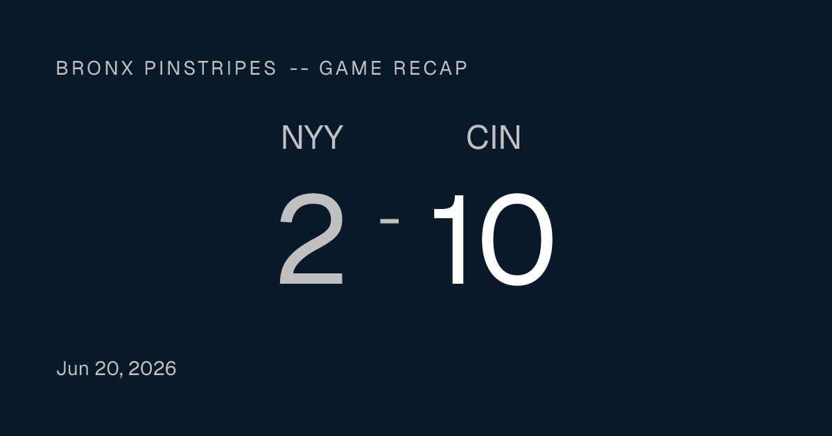 Bronx Pinstripes -- Stewart's Career Day Buries the Yankees, 10-2