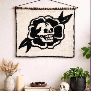 Wallhanger Skull Rose