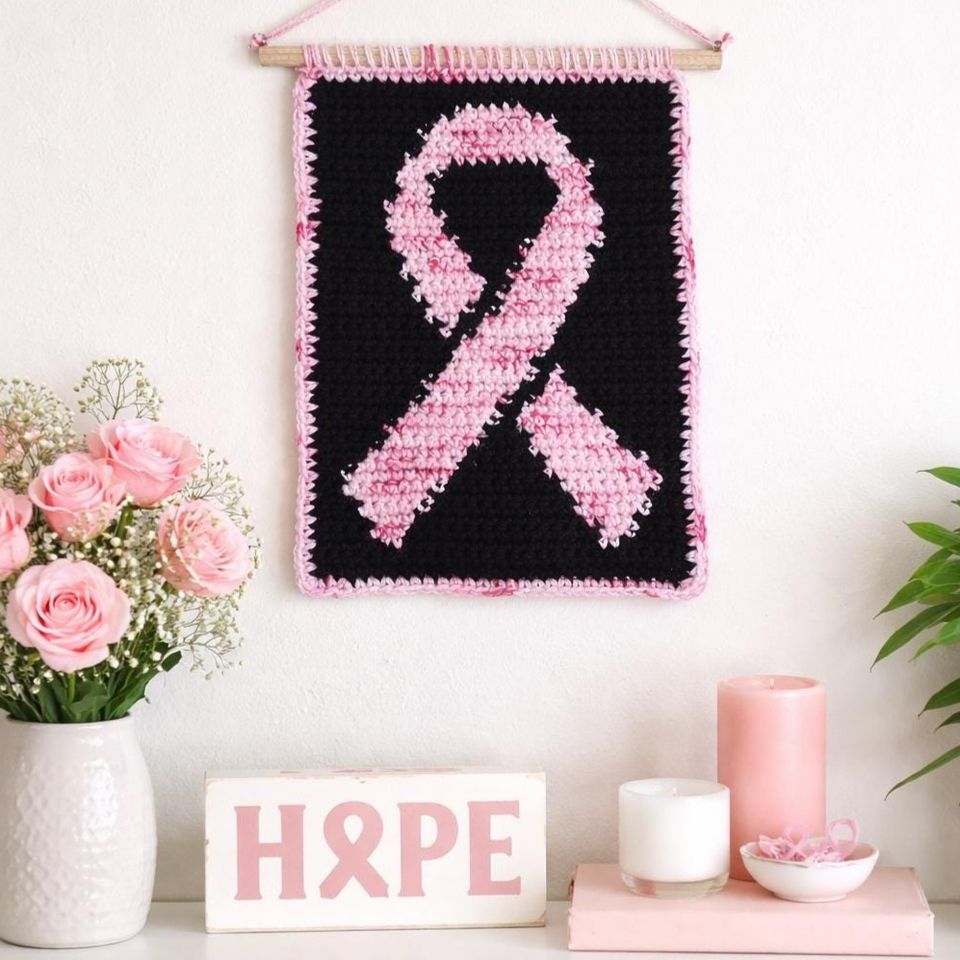 Wallhanger Pink Ribbon
