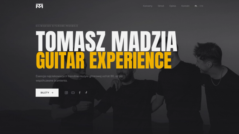 Tomasz Madzia Guitar Experience Website